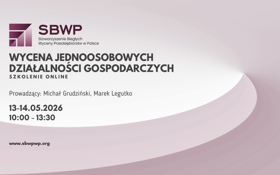 Szkolenie: Wycena jednoosobowych działalności gospodarczych